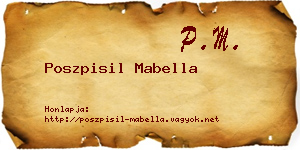 Poszpisil Mabella névjegykártya